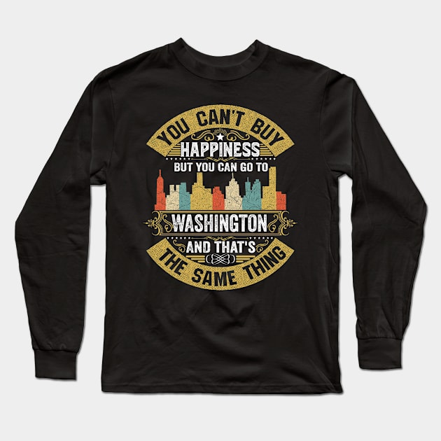 Washington State Flag I Love Washington Strong Native Washington Home Map Long Sleeve T-Shirt by BestSellerDesign